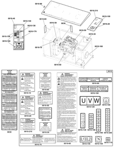 Decals Group - Circuit Protection Diagram and Parts List for 076880-05  Briggs and Stratton Generator
